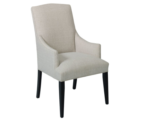 Alcott Arched Top Arm Chair with Upholstered Arm