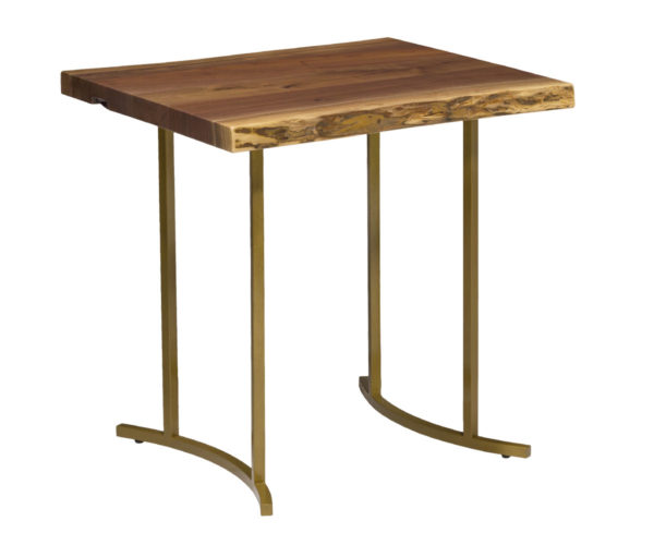 Live Edge End Table with Orbit Base