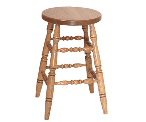 Turned Leg 24" Bar Stool