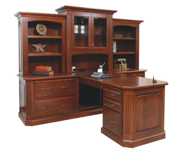 Buckingham Partner Desk and Three Piece Hutch