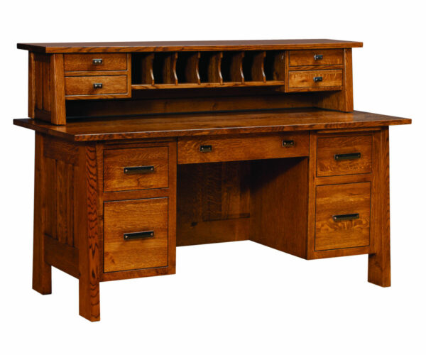 Freemont Mission File Desk With Hutch - 66"W