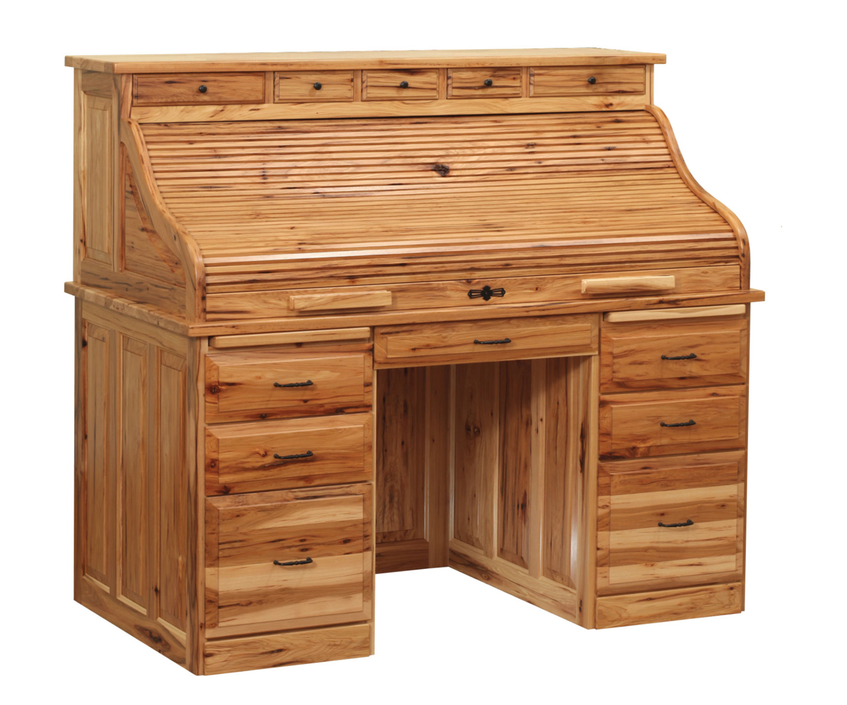 62" Traditional Roll Top Desk - Image 2