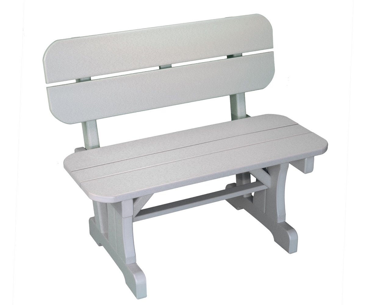36" Bench With Back