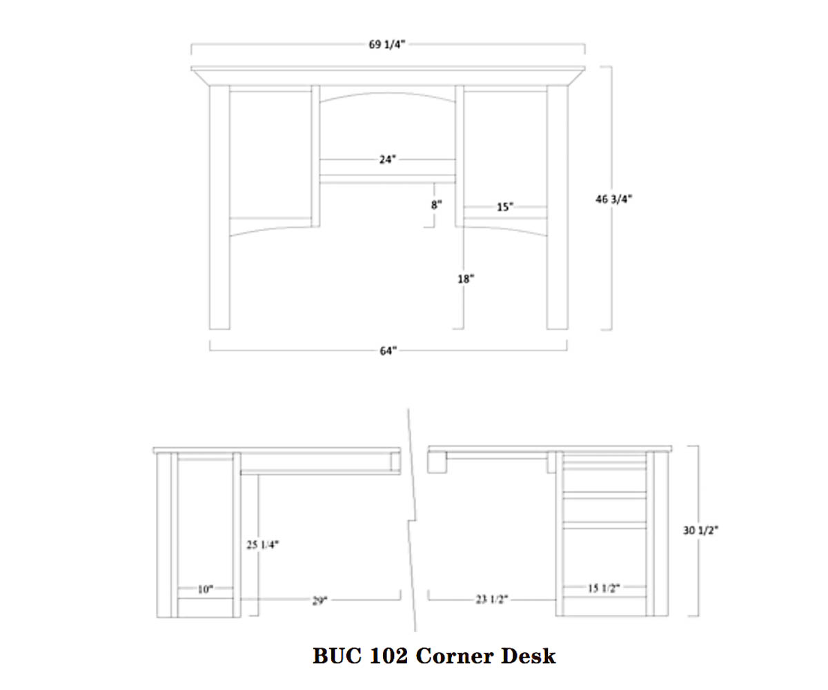 Buckingham Corner Desk and Hutch - Image 3